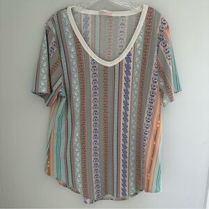 LuLaRoe Halloween Multi Colored Skeleton Potion Tshirt